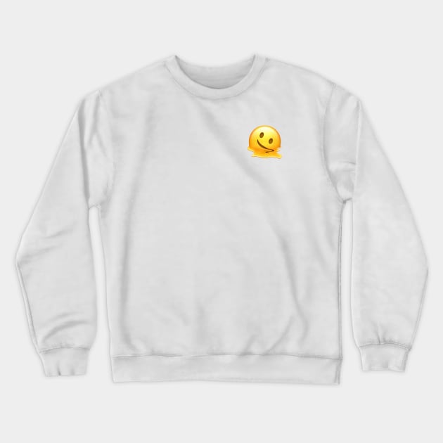 Melting Face Emoticon Crewneck Sweatshirt by onecoolvector